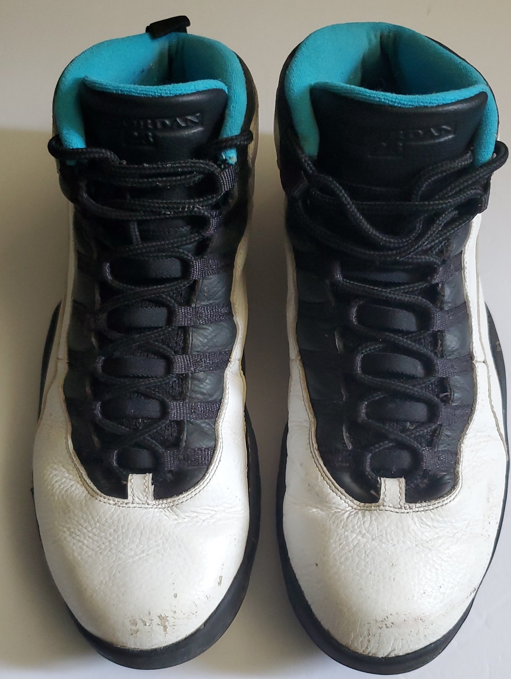 Air Jordan Retro 10 Powder Blue High-Top Athletic Sneakers Size 15